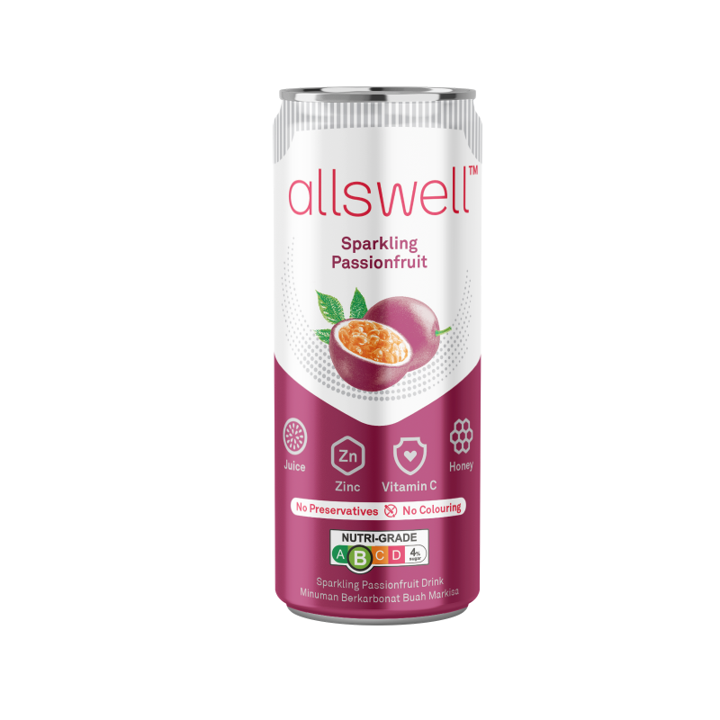 Allswell Sparkling Passion Fruit Drink 250ml