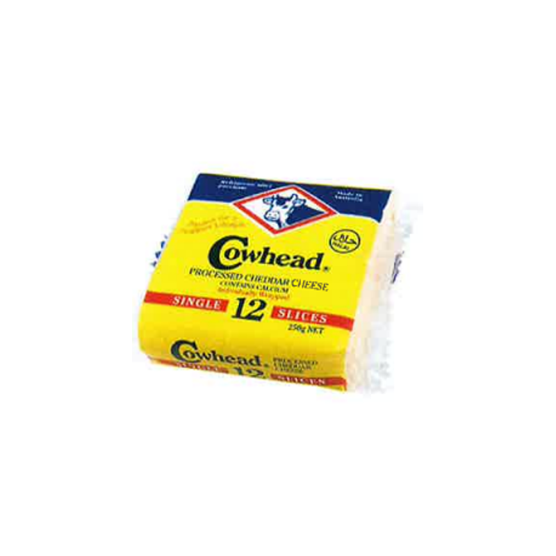 Cowhead Sliced Cheese 12's 250g