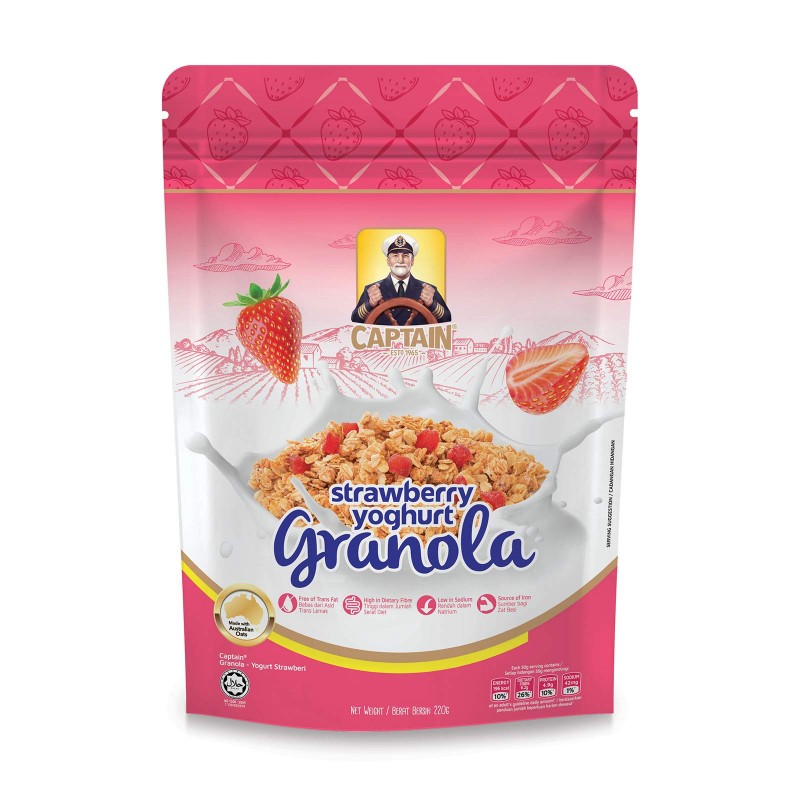 Captain Oat Granola - Strawberry Yoghurt 40g