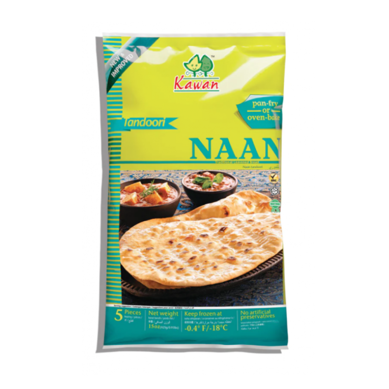 Kawan Tandoori Naan Plain Oval Shaped 5s