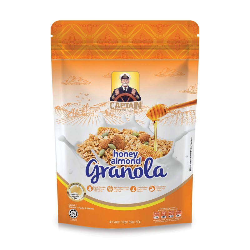 Captain Oat Granola - Honey Almond 220g