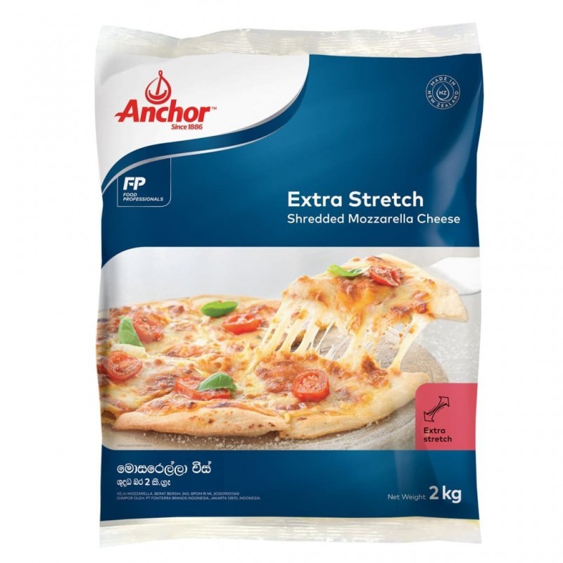 Anchor Extra Stretch Shredded Mozzarella Cheese 2kg